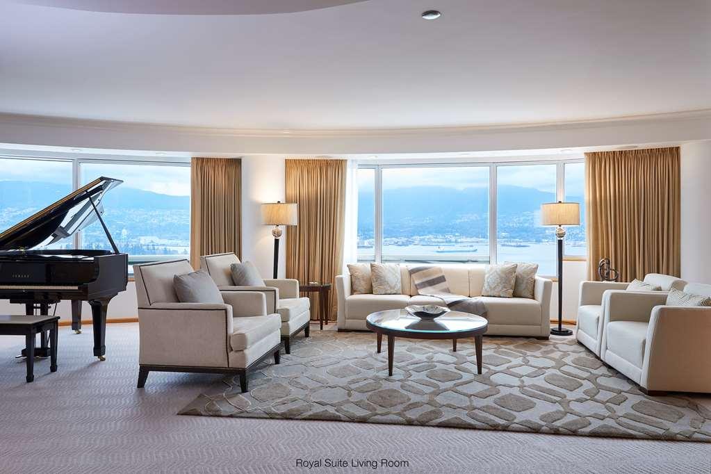 Pan Pacific Vancouver Room photo A living room in a suite at the Four Seasons Hotel, Vancouver